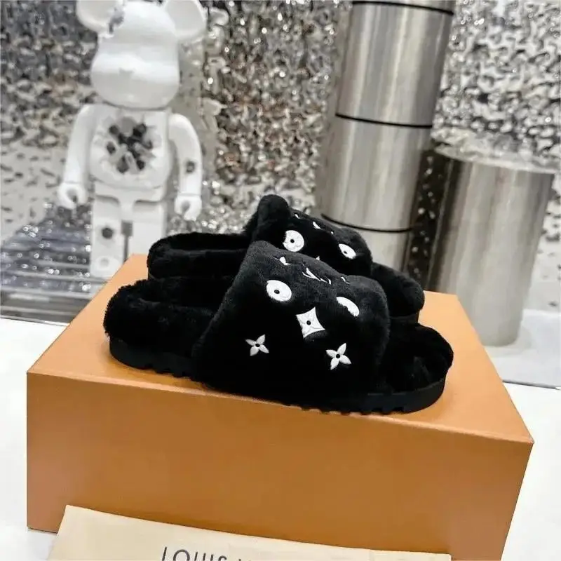 Louis Vuitton Monogram Furry Slides